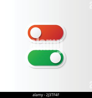 Red and green buttons design Stock Vector
