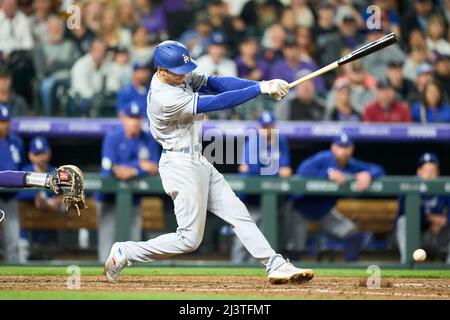 Los Angeles Dodgers shortstop Trea Turner (6) looks on during an MLB  regular season game against the Atlanta Braves, Wednesday, April 20th,  2022, in L Stock Photo - Alamy