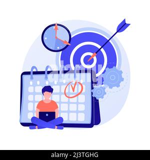 Discipline abstract concept vector illustration. Personal quality, disciplined employee, diligence, self discipline training, behavior regulation, obe Stock Vector