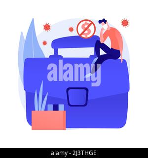 Unemployment abstract concept vector illustration. Temporary unemployment rate, problem finding work, economic crisis statistics, job search process, Stock Vector