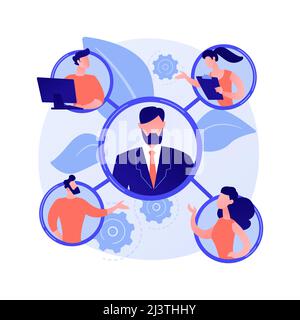 Organization abstract concept vector illustration. Self-organization ability, organize daily life, business management, teamwork planning, training pe Stock Vector