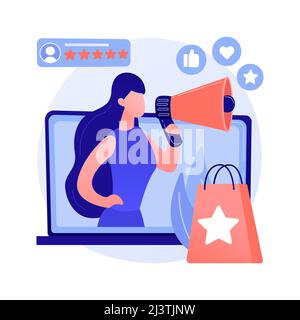 Brand ambassador abstract concept vector illustration. Official brand representative, trademark ambassador, marketing strategy, media figure, public r Stock Vector