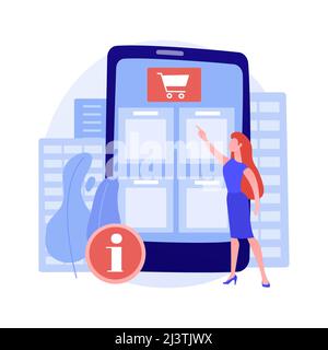 Digital guide abstract concept vector illustration. Mobile guide app, interactive tour, user manual, customer help, brand book, troubleshooting, infor Stock Vector
