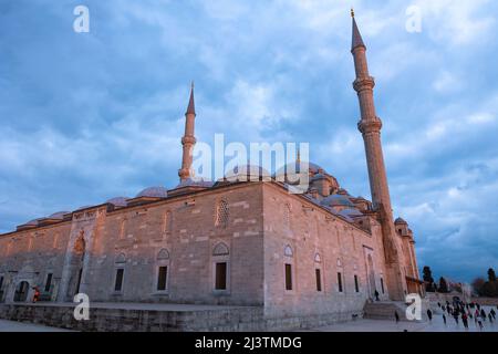 Fatih Mosque. Mosques of Istanbul background photo. Ramadan or kandil or laylat al-qadr or kadir gecesi or islamic background photo. Istanbul Turkey - Stock Photo