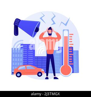 High stress levels abstract concept vector illustration. Stress and mental health, high cortisol level, anxiety and depression cause, crisis managemen Stock Vector