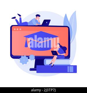 Color theory online studying. Web design basics, drawing tutorial, interior designer. Female artist cartoon character holding pencil. Vector isolated Stock Vector