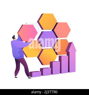 Market segmentation. Company dividing, business potential, marketplace. Target audience, consumer finding. Subset, pie chart design element. Vector is Stock Vector