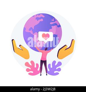 Responsibility abstract concept vector illustration. Managing position, personal obligation, social respoinsibility, duty of citizen, responsible deci Stock Vector