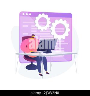 Computer science courses. IT education, e learning opportunities, webinars technology. Distance online learning and internet workshop manager. Vector Stock Vector