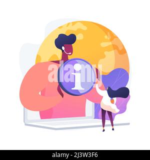 Outsourcing abstract concept vector illustration. Business process outsourcing, outplacement, offshore software development, freelance job, recruitmen Stock Vector