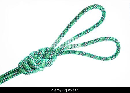 Figure eight or flemish knot with two loops Stock Photo