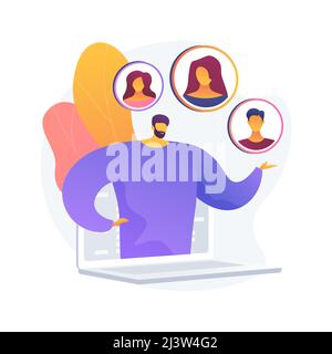 Customer persona abstract concept vector illustration. Understand potential customer needs, target audience, data-driven user research, brand position Stock Vector