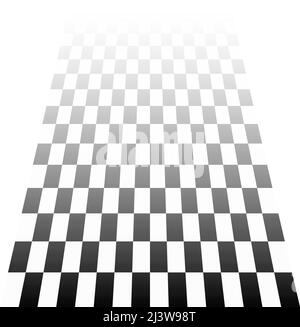 Checkered plane distortion in perspective. Warped tile floor ...