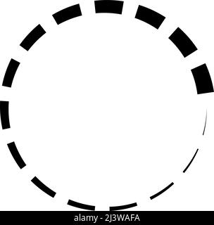 Black and white segmented circle, ring abstract geometric vector illustration. Stock vector illustration, clip-art graphics Stock Vector