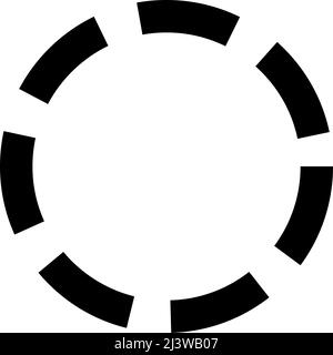 Black and white segmented circle, ring abstract geometric vector illustration. Stock vector illustration, clip-art graphics Stock Vector