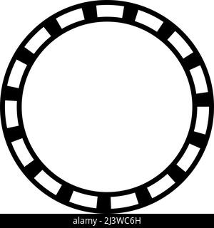 Black and white segmented circle, ring abstract geometric vector illustration. Stock vector illustration, clip-art graphics Stock Vector