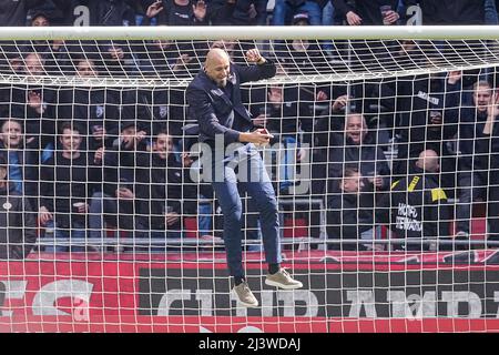 EINDHOVEN, NETHERLANDS - APRIL 10: former player Heurelho Gomes of PSV Eindhoven during the Dutch Eredivisie match between PSV and RKC Waalwijk at Philips Stadion on April 10, 2022 in Eindhoven, Netherlands (Photo by Geert van Erven/Orange Pictures) Stock Photo