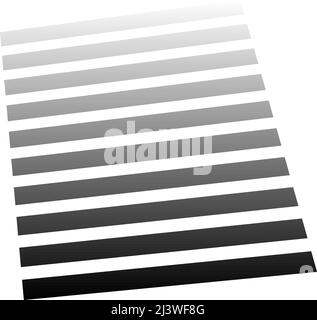 3d dynamic lines, stipes in perspective vanishing, diminishing into horizon. Stock vector illustration, clip-art graphics Stock Vector