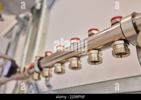 sommelier man wiping dishes decanter for wine Stock Photo