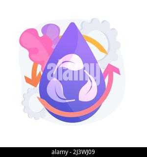 Water consumption abstract concept vector illustration. Water ...