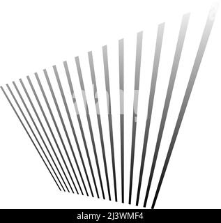 3d dynamic lines, stipes in perspective vanishing, diminishing into horizon. Stock vector illustration, clip-art graphics Stock Vector