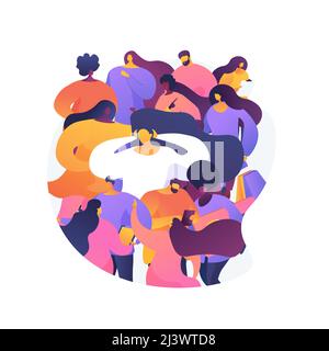 Overpopulation abstract concept vector illustration. World human overpopulation, resource overconsumption, densely populated area, urban population gr Stock Vector