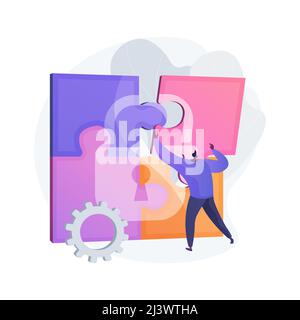 Information privacy abstract concept vector illustration. Data privacy, personal identification, information confidentiality, digital security, access Stock Vector