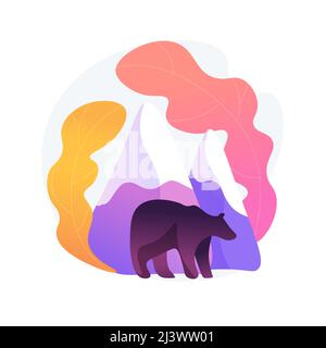 National parks creation abstract concept vector illustration. Tourist destination, environment preservation, natural park, recreational area creation, Stock Vector