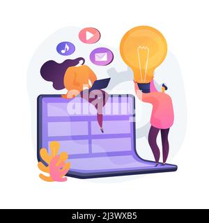 Bendable device technology abstract concept vector illustration. Bendable device technology, smartphone flexible display, next-generation electronics, Stock Vector