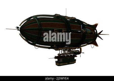 steampunk airship background