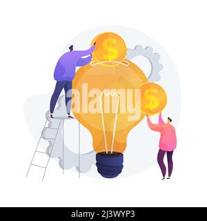 Venture investment abstract concept vector illustration. Venture capital, investment fund, startup financing process, angel investor, business growth, Stock Vector