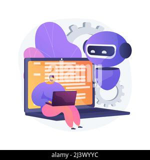 Open automation architecture abstract concept vector illustration. Software architecture, open source robotics, industrial soft development, ?exible m Stock Vector