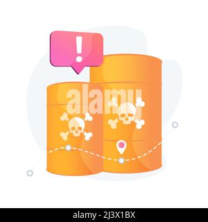 Transport of dangerous goods abstract concept vector illustration. Dangerous goods transport, different hazard classes, chemical factory, container fo Stock Vector