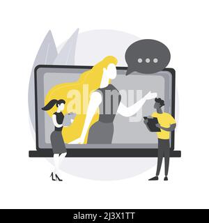 Customer persona abstract concept vector illustration. Understand potential customer needs, target audience, data-driven user research, brand position Stock Vector