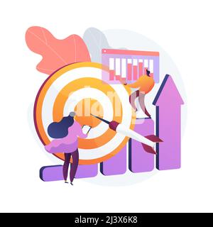 Data initiative abstract concept vector illustration. Open platform, information initiative, metadata study, data driven startup, research and develop Stock Vector