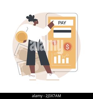 Bank account abstract concept vector illustration. Personal bank account, savings deposit, online banking, credit card details, opening service, corpo Stock Vector