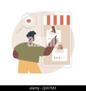 Satisfaction and loyalty abstract concept vector illustration. Customer loyalty management, satisfaction analysis, marketing tool, client feedback tra Stock Vector