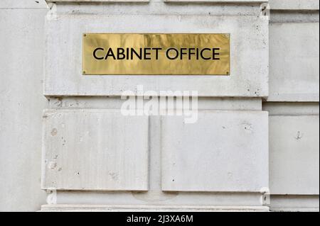 Cabinet Office Sign, Whitehall, London. UK Stock Photo