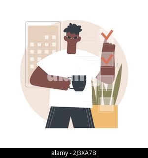 Self management abstract concept vector illustration. Personal management, self-regulation learning, self-organization course, auto motivation, produc Stock Vector