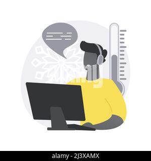 Cold calling abstract concept vector illustration. Old school marketing, telemarketing, sales activity, reaching customer via telephone, tips and tech Stock Vector