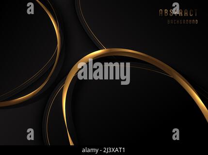 Abstract luxury golden template design of geometric 3D artwork decorative. Overlapping artwork style background. Illustration vector Stock Vector