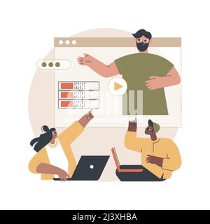 Online big data courses abstract concept vector illustration. Big data course, online degree program, digital education, study programming, distance d Stock Vector