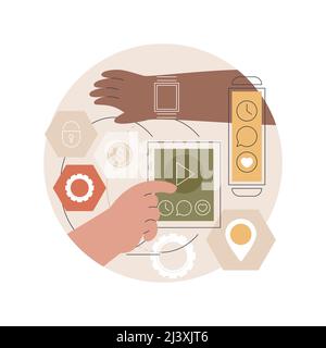 Mobile app development abstract concept vector illustrations Stock ...