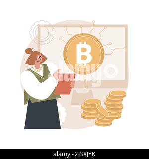 FinTech technology abstract concept vector illustration. Technology integration, financial services company, payment processing, stock trading app, le Stock Vector