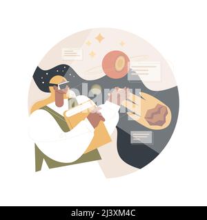 VR and AR in education abstract concept vector illustration. Immersive and interactive learning, virtual reality glasses, augmented reality, technolog Stock Vector