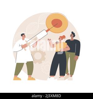Artificial reproduction abstract concept vector illustration. Reproduction, in vitro fertilization service, artificial insemination, infertility help, Stock Vector