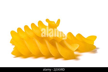 Italian Fusilli isolated on white background Stock Photo