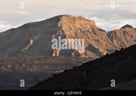 Mount Guajara (2718m) high mountain and volcanic landscape of Teide National Park Tenerife Canary Islands. Elevated view from Mount Teide. Stock Photo