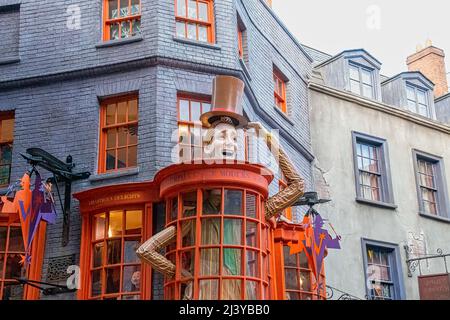 ORLANDO, USA - MARCH 07 2022: Weasleys Wheezes shop at Universal Studios Stock Photo