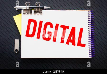 Cloud technology with a word DIGITAL Stock Photo